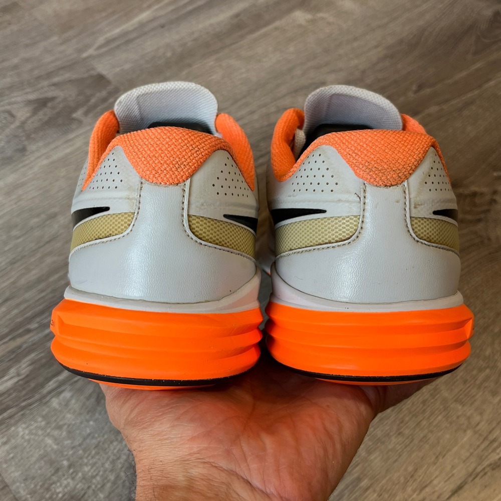 Nike Lunar Command Mens Golf Shoes White Orange Black‎ Spiked 704844-101 Size 10 - Picture 6 of 9